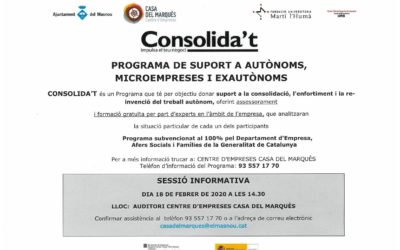 Nova edició del programa CONSOLIDA’T – 18 de febrer de 2020